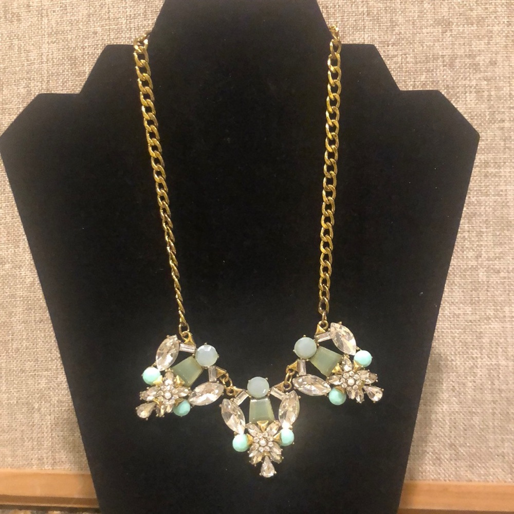 Rhinestone statement necklace.